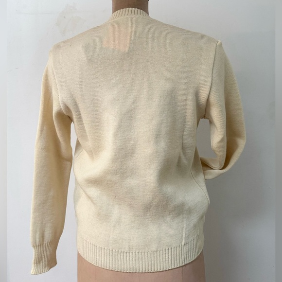 vintage deadstock ARMOR-LUX cream wool cardigan made in France SMALL - Picture 5 of 10